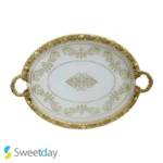 سینی بیضی مدل لوکس سفید کد ۱